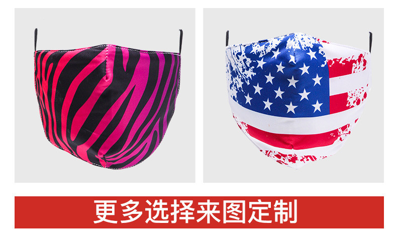 Customized printing cotton face mask with PM2.5 filter insert