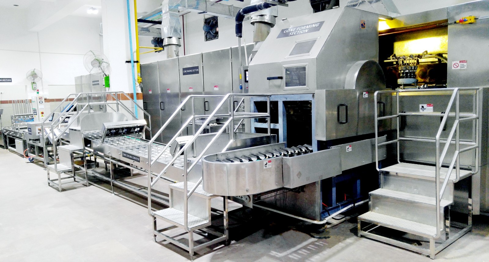 White Sugar Cone Production Line With Chain Food Conveyor