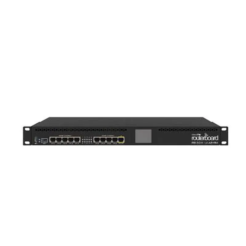 10xGigabit Ethernet Routers 1U Rackmount RB3011UiAS-RM Wi-Fi 802.11ac Standards and 10/100/1000Mbps Wired Transfer Rate
