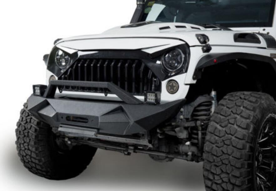 Wholesale Front Bumper for Jeep JK Black Steel Recovery Bull Bar Winch Bumper for JK Wrangler 07 Onwards