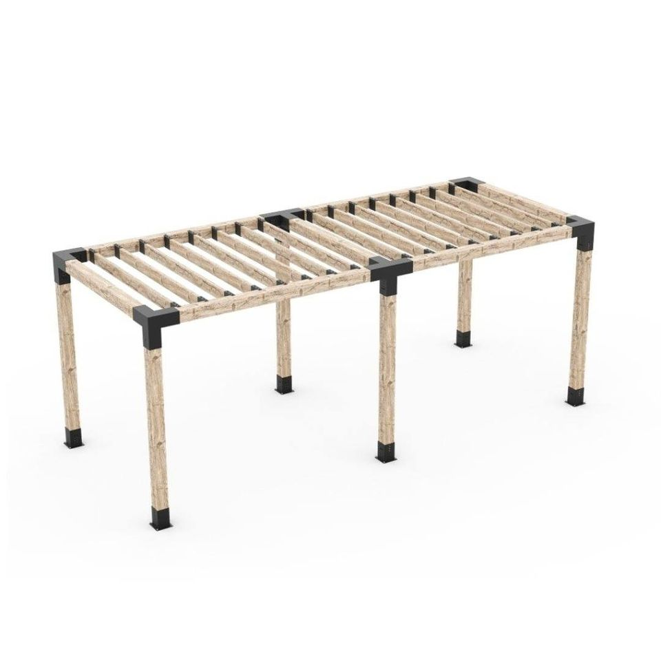 1mm-12mm Thickness Elevated Wood Stand Kit with Steel Brackets Modernize Your Pergola