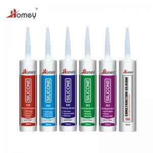 China Homey One Component Neutral Low Viscosity Mirror Natural Blue Automotive Silicone Sealant on sale