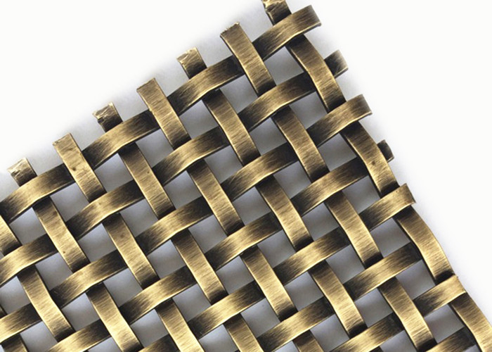 42% Open Area Antique Bronze Decorative Steel Wire Mesh Ss 304 For Furniture Cabinet Door