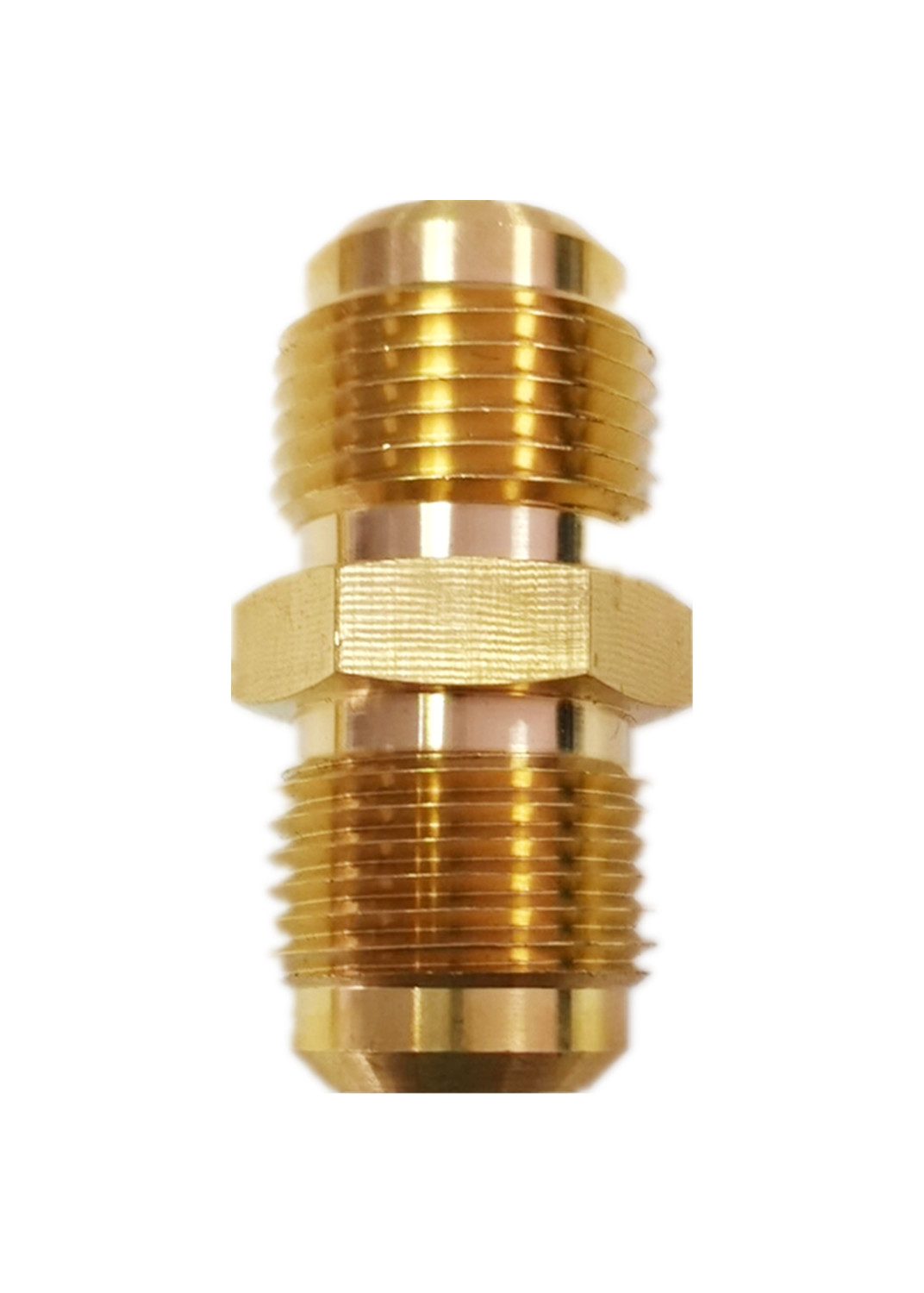 3/8 Inch Flare X 3/8 Inch Flare Brass Tube Fitting Hex Nipple brass