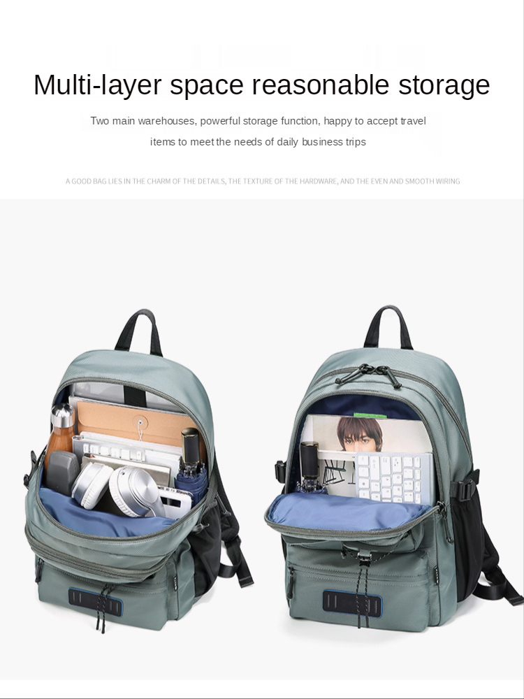OEM ODM Large Capacity Laptop Backpack Travel Fashion Backpack 0.86kg