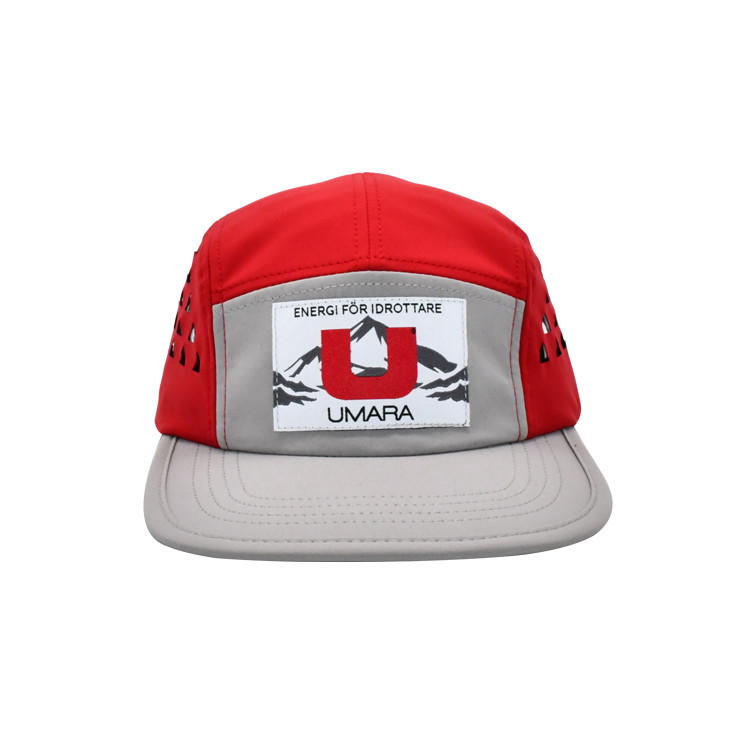 Nylon UPF50+ Custom Camper Caps 5 Panel Running Hats Light Wear