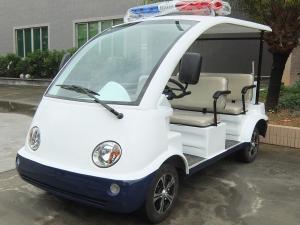 Quality 4 wheels Battery Powered Electric Passenger Car / Security Patrol Bus With Alarm Lamp for sale