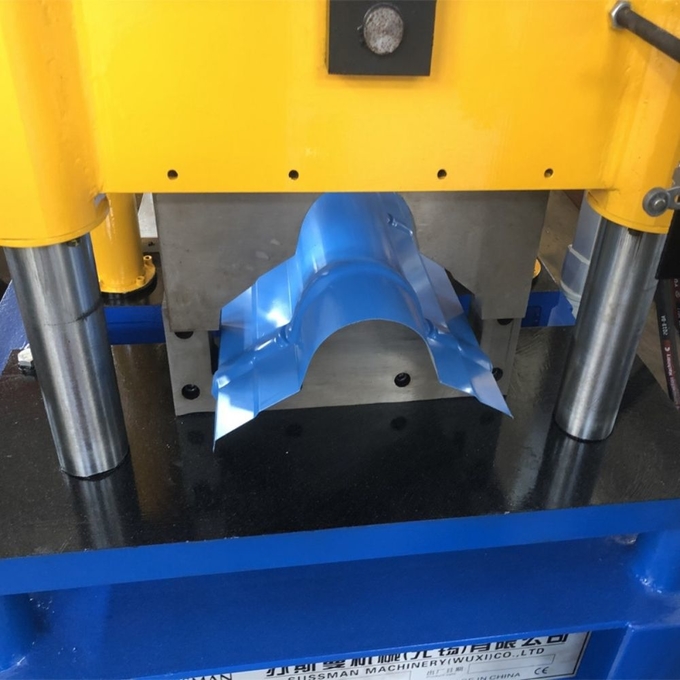 SGS 10m/Min Tile Ridge Cap Roll Forming Machine Roller Coated With Chrome 3