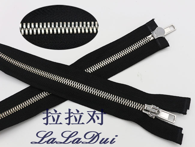 Symmetric Corn Teeth 36 Inch Long Two Way Metal Zip Open End For Coats / Backpack