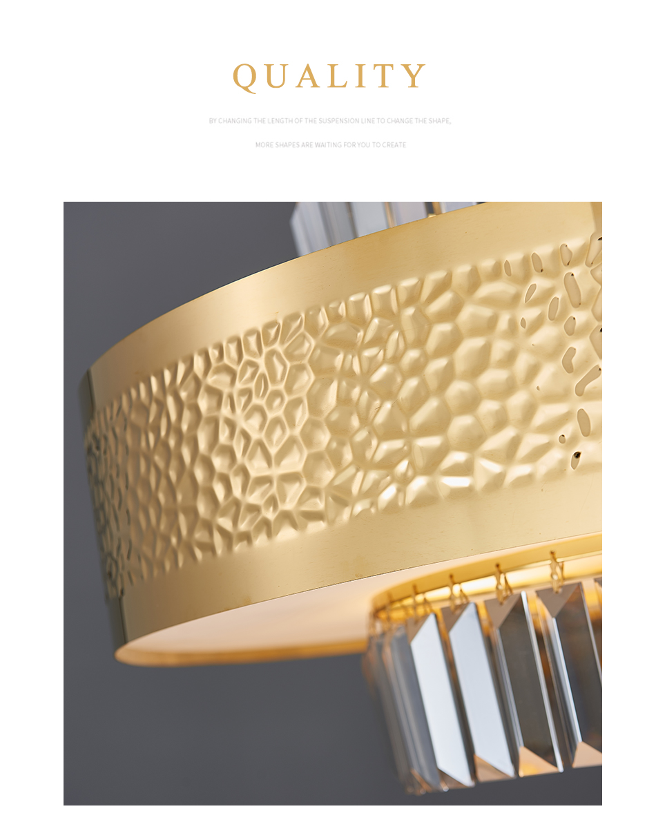 New Modern Crystal Chandelier for Living room Bedroom led ceiling lamp gold lamp(WH-CY-204)