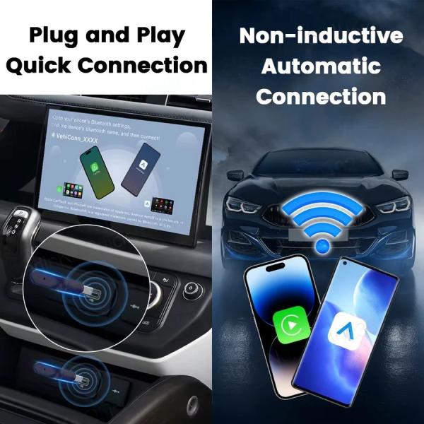 5.8GHz WiFi Frequency Bluetooth Version 5.4 Android Auto Carplay Mini Ultra1 Smart 1 Portable Smart 2 in 1 Car USB Module