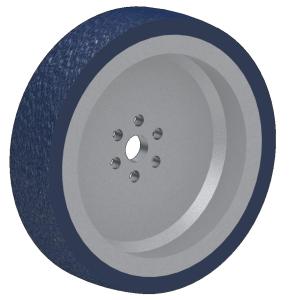 Quality Rubber AGV Polyurethane Industrial Wheels Load Capacity 300kg for sale