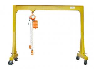 Quality Hand Winch Portable Gantry Crane , Height Adjustable Mini Gantry Crane for sale
