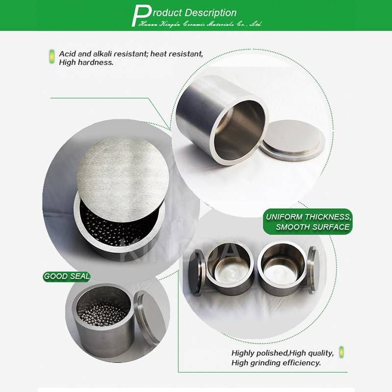 High Polished Tungsten Carbide Grinding Jar For Lab Ball Mill