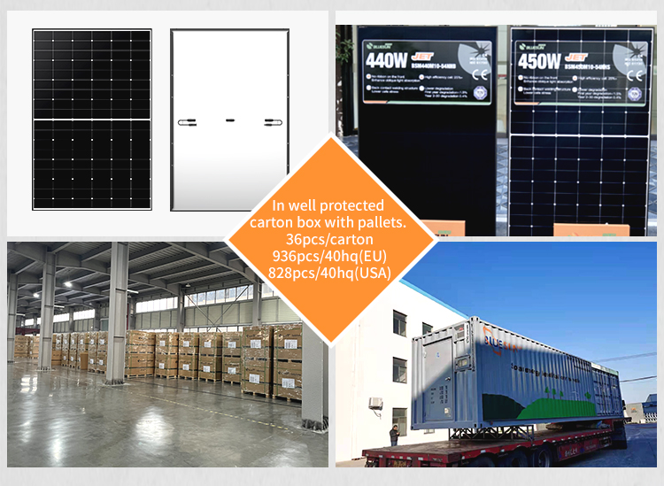 Bluesun 9bb Half Cell N-type Topcon 430w 440w 450w for Home Offices More Powerful Solar Panels