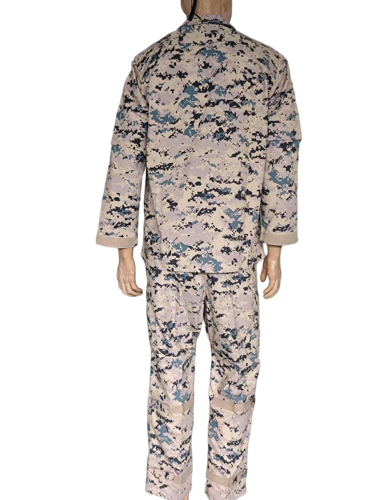 Tactical ACU Camouflage Field Training Uniform Set Twill and Rip Stop Fabric Cotton Polyester Material