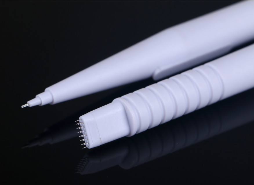 Double heads Plastic Disposable Microblading Pen With Round & No scab Blade