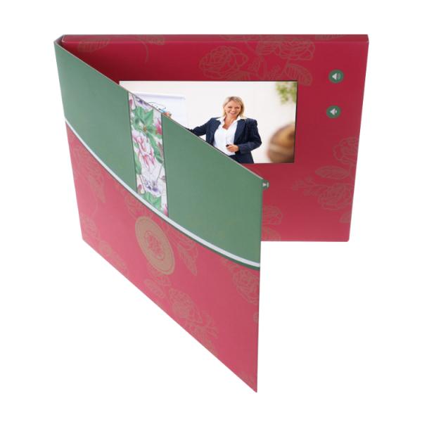 256MB Memory Video Player Greeting Card 7 Inch Support Video Upload Download
