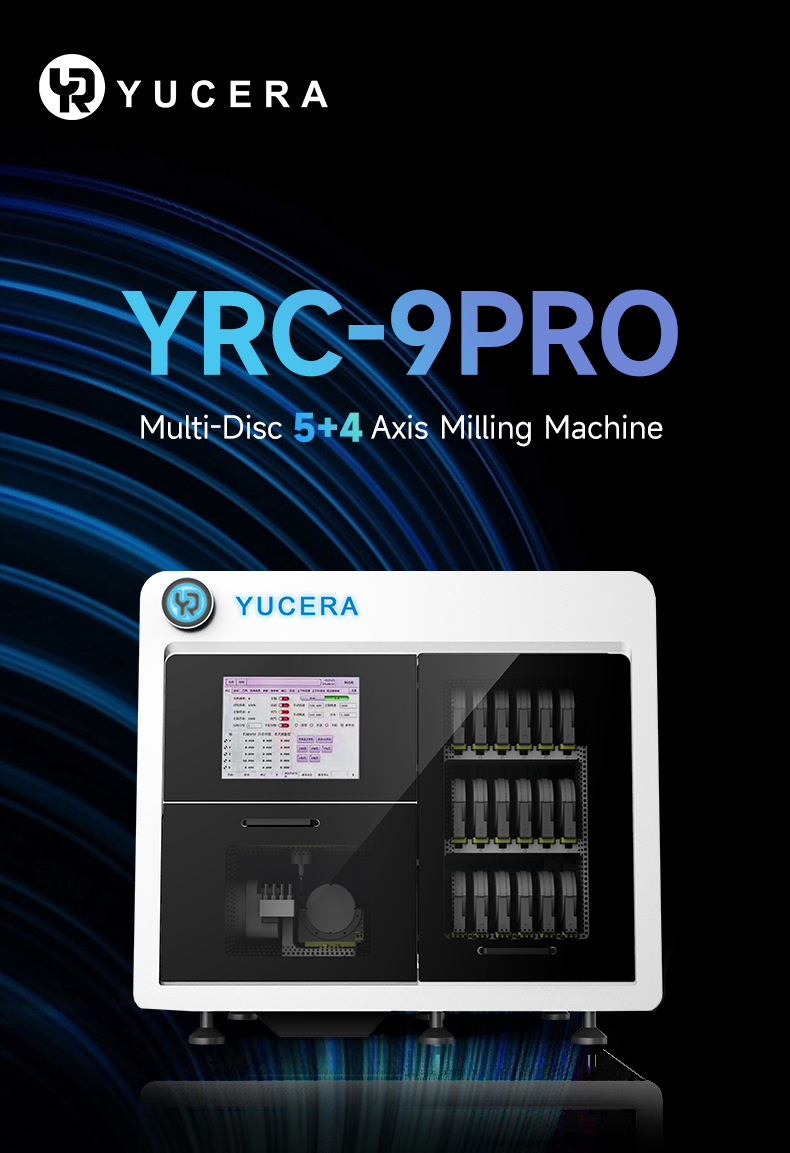 Yucera Dental 9Pro 5-Axis Milling Machine with 18-Disc Auto Changer