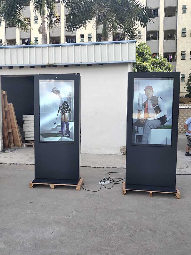 Prices Outdoor 55 Inch LCD Advertising Player network floor-standing digital Stand Outdoor LCD Advertising Signs