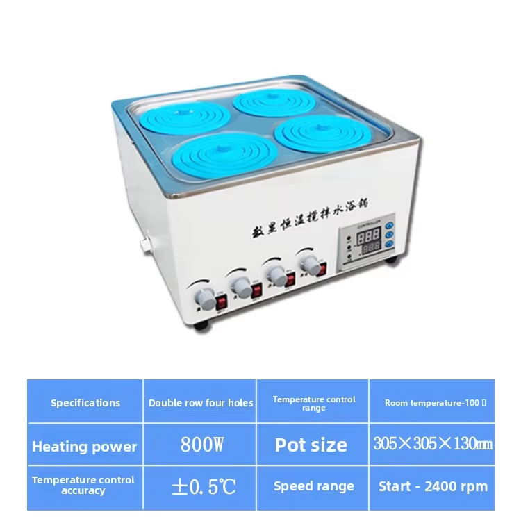 Cenlee Lab Water Bath Digital Thermostatic Heater 1C Accuracy Timer Function Electric Heating Stainless Steel Liner 3L