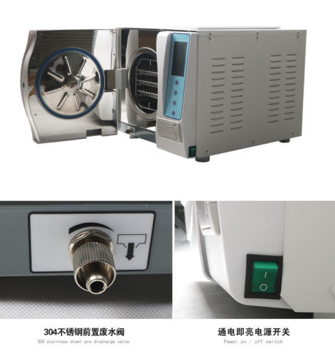 18L dental equipment class B LCD display steam sterilizer autoclave