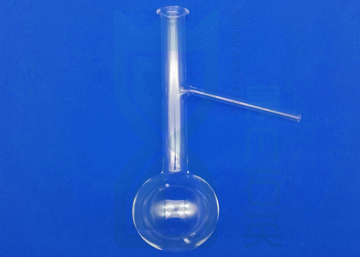 Corrosion Resistant Quartz Glass Round Bottom Flask High Temperature