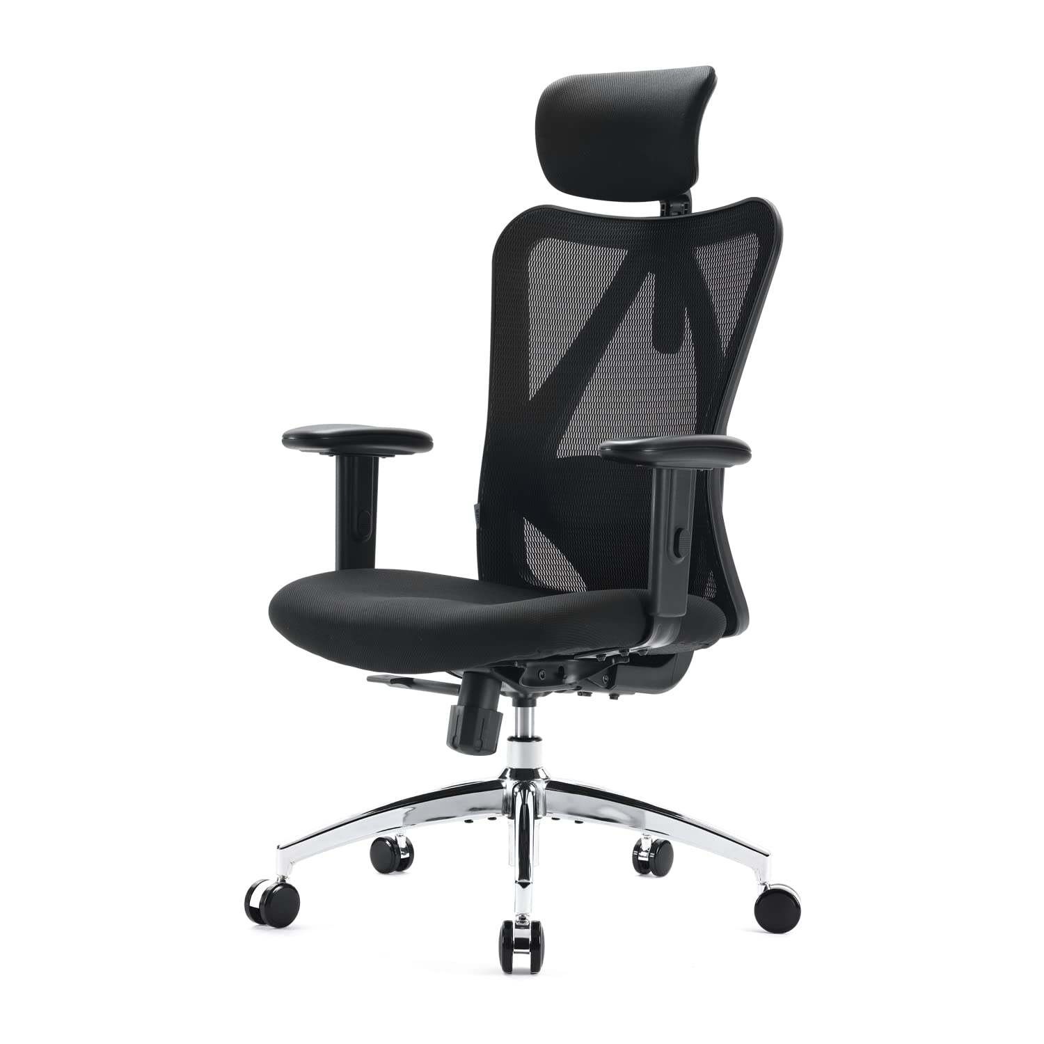 2D Armrest Lumbar Support Adjustable Headrest Swivel Tilt Office Chair for Big and Tall People