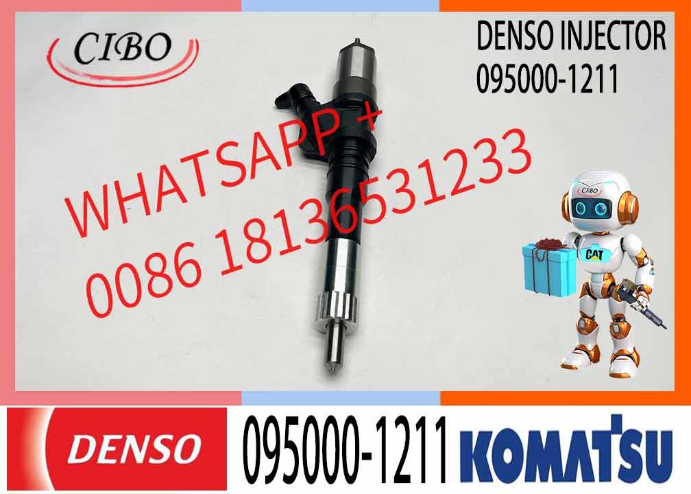 New Diesel Fuel Injector 095000-1210 095000-1211 6156-11-3300 for KOMATSU Excavator