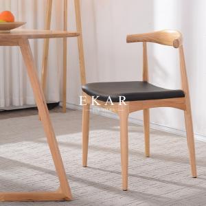 China Furniture Modern Designs Chair Solid Wood With Leather Seat Dining Table Chair Set on sale