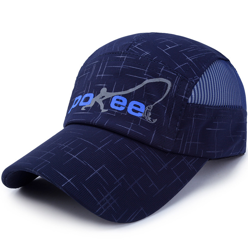 Custom Running Cap Outdoor Quick Dry Sport Cap soft fabric and mesh breathable baseball cap color: red &blue