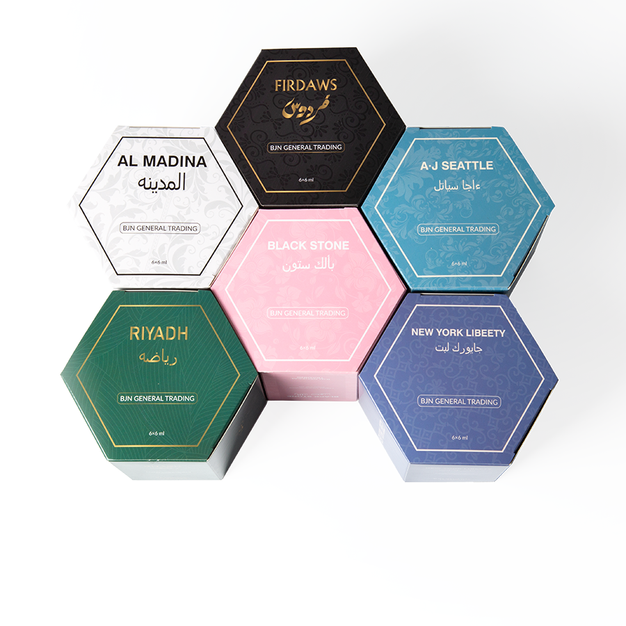 Irregular Hexagon Shape Paper Gift Box Tuck End Eye Catching Packaging Low MOQ