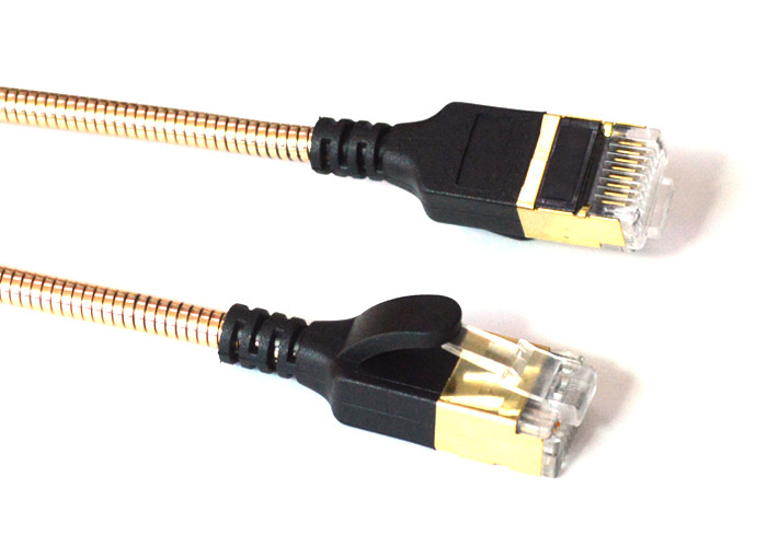 Outdoor Armored LAN Patch Cable Solid GEL Filled Cable , RJ45 patch cord