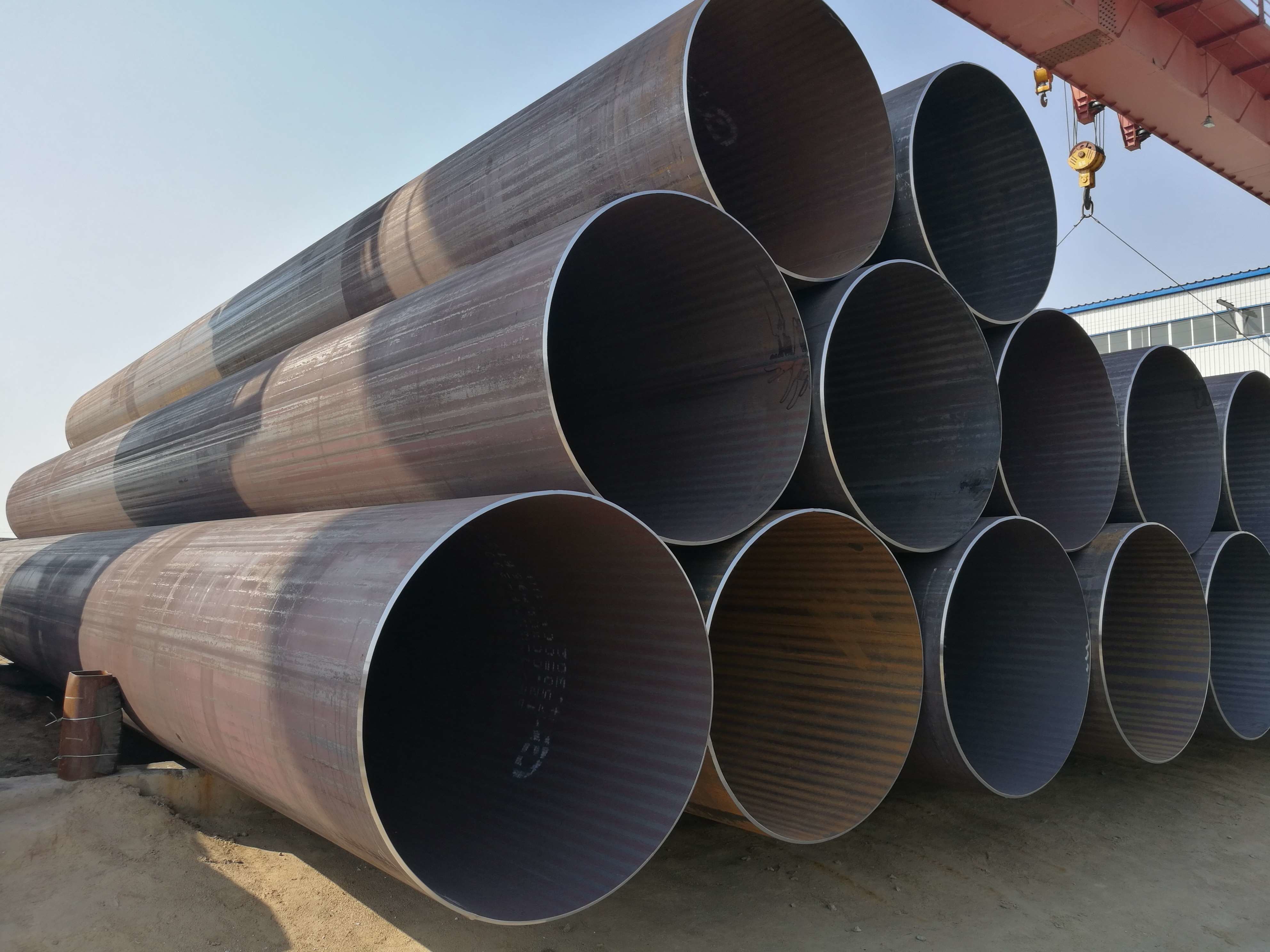 Longitudinal Submerged Arc Welded Lsaw Pipe Api 5l / En10219 6M Length