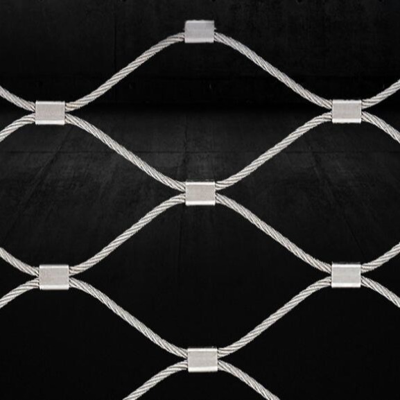 Enclosure Ferruled Stainless Steel Rope Wire Mesh 2mm 2.5mm