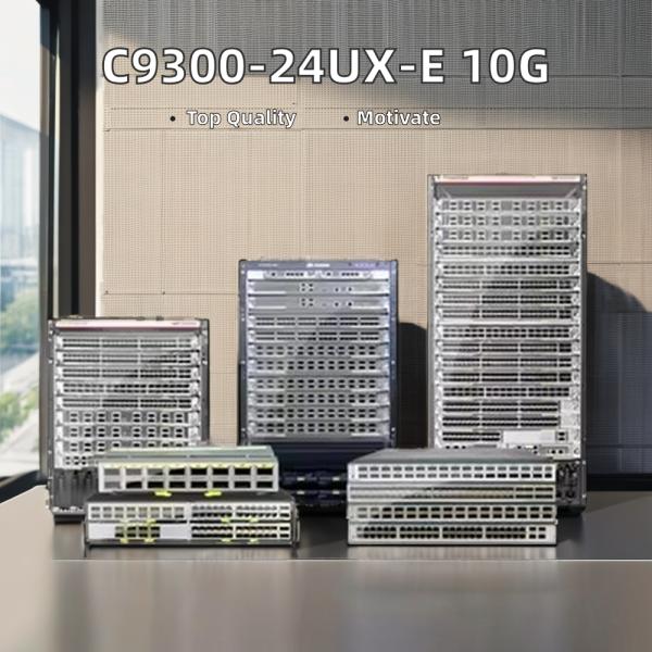 Stackable C9300-24UX-E 24-Port 10G UPoE Switch With PoE SNMP QoS 160 Gbps Switching Capacity Stock