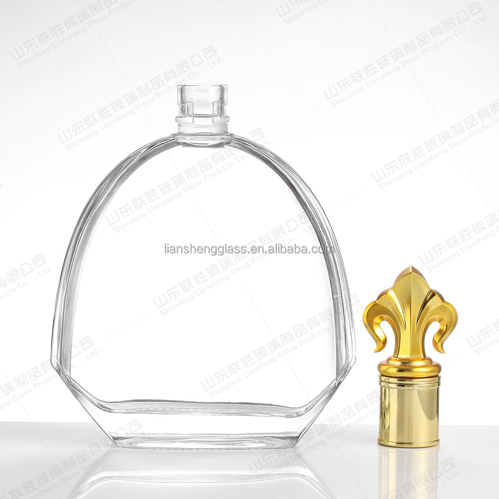 375ml 500ml 700ml 750ml Custom All Size Glass Wine Bottle with Unique Bottom Shell Shape