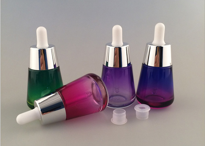 1 Oz Cosmetic Glass Bottles , Eco Friendly Cosmetic Containers Screw Cap