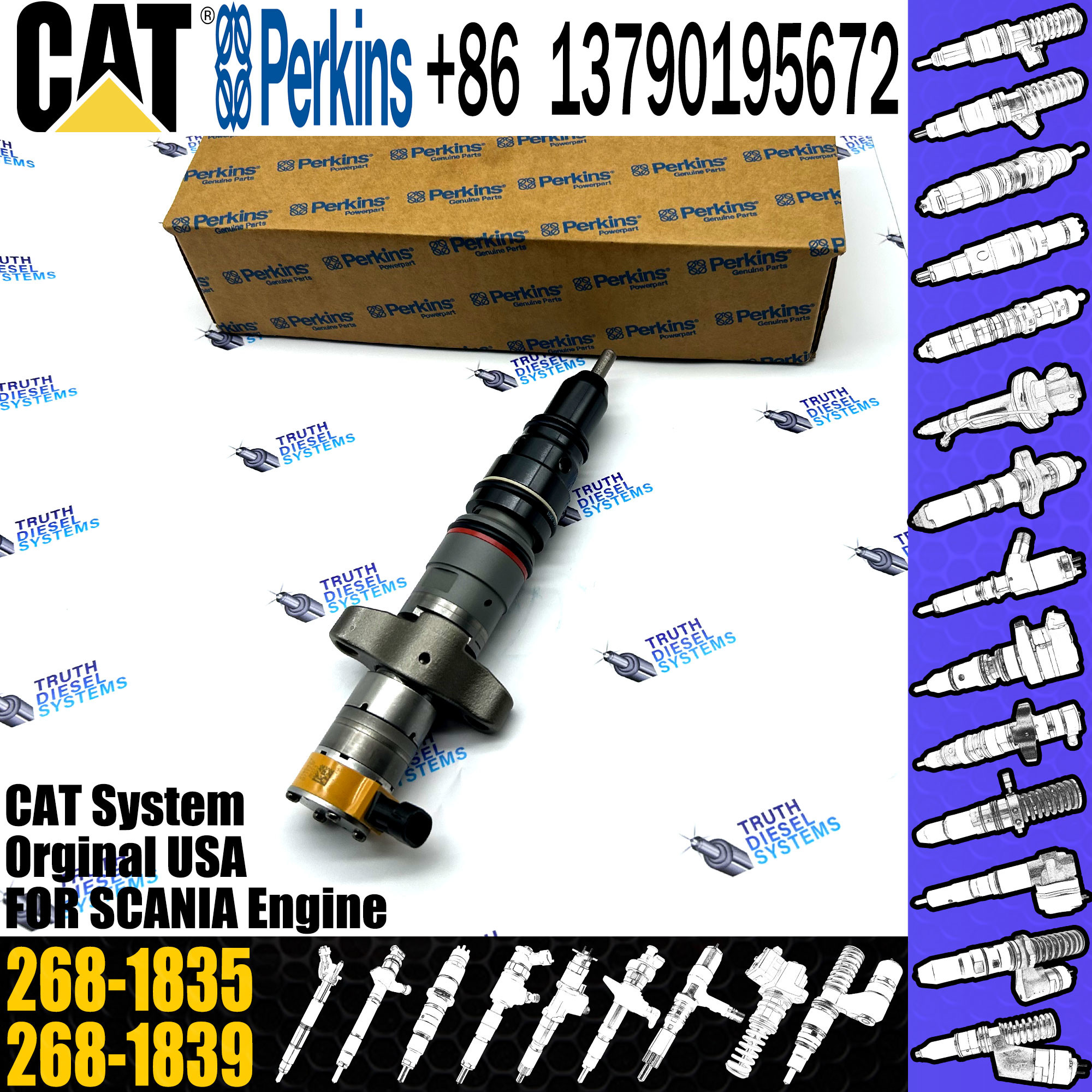 Common rail injector 263-8218 C7 557-7627 387-9427 328-2585 295-1411 268-1835 2638218
