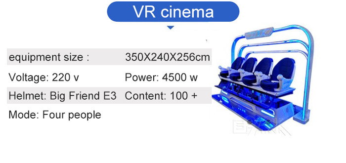 2500W 9d Virtual Reality Game Machine Vr Cinema With 3C Glasses