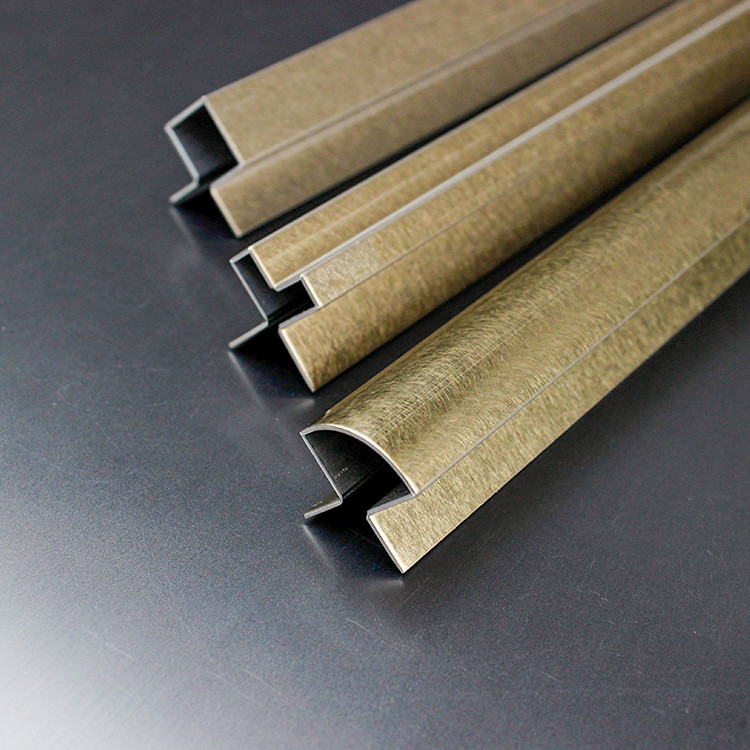 201 304 Stainless Steel Tile Edge Trim Decorative Mirror Gold Stainless Steel Floor Trim