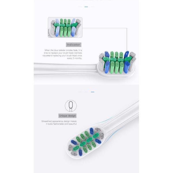 Fashionable Electronic Toothbrush Heads Exclusive W Shaped Trim Design HX614-X
