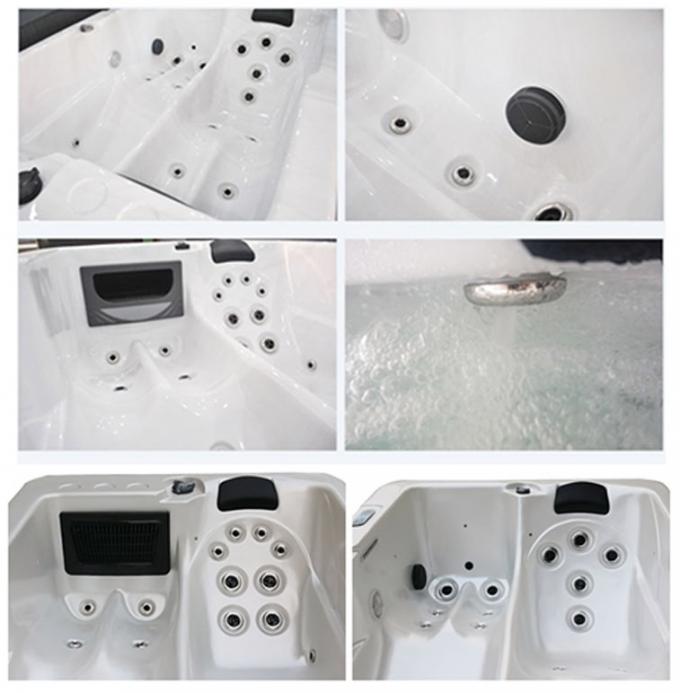 Backyard Swim SPA With 2 Lounges Outdoor Spa Pools For Family 2 Person Massage Bathtubs With Air Jets