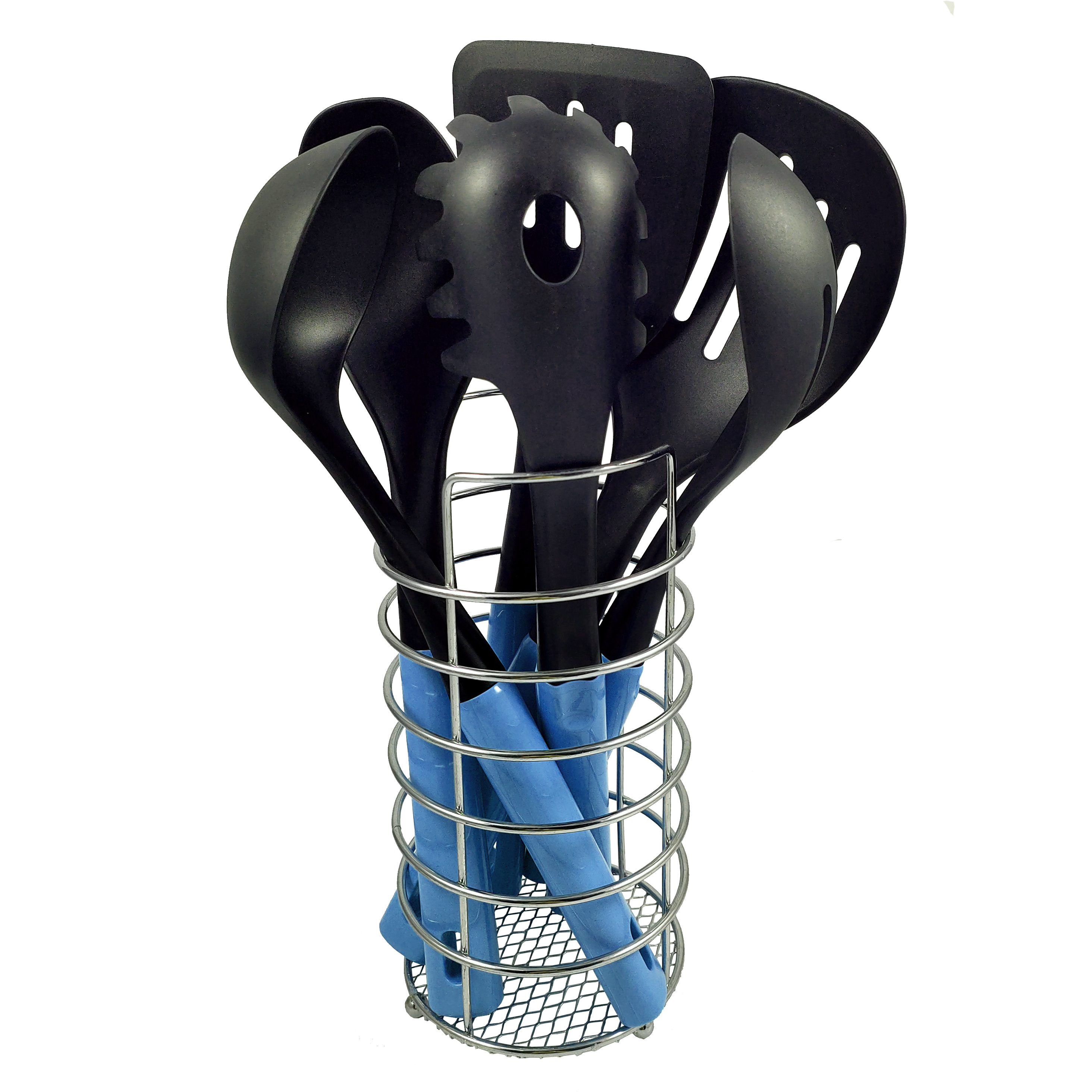 Colorful Handle Kitchen Utensil Set 7 Pieces for Sustainable and Eco-Friendly Cooking