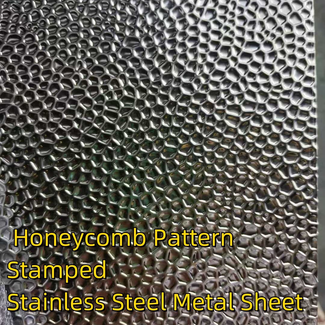 Stainless Steel Decorative Material Honeycomb Pattern Stamped Stainless Steel Metal Sheet for Wall Metal Decorative Panel