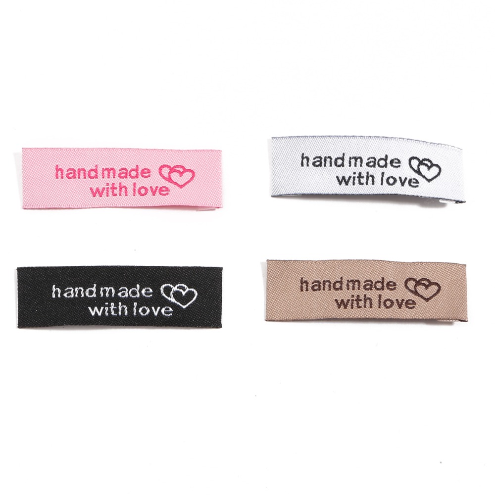 Tagless Clothing Label for Clothes accessories Garment Size Woven Folded Label