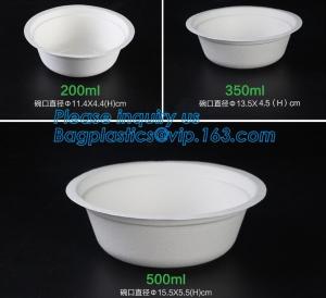 China biodegradable sugarcane bagasse bowl,Food Grade Biodegradable Disposable Sugarcane Bagasse Bowl With Lid, pulp bowl pac on sale