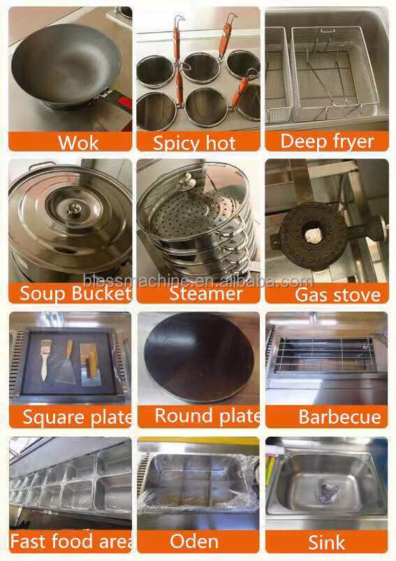 Electricity Supply Super Performance Mobile Food Cart with Low Investment