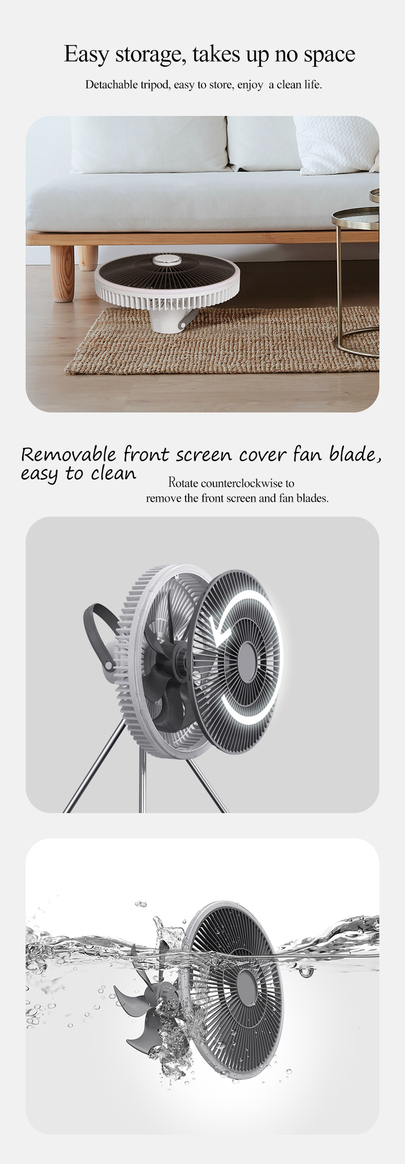 Timmer 10000mAh Floor Standing Camping Fans For Hike
