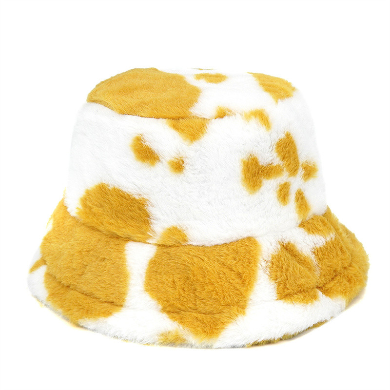 Outdoor women winter warm Faux Fur Fluffy Bucket Hat Soft Velvet Furry Fisherman Caps Girl Fashion Panama